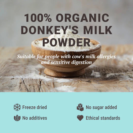 Donkey Queen Premium Donkey Milk Powder - Hypoallergenic, Skin-Friendly, and Nutrient-Dense
