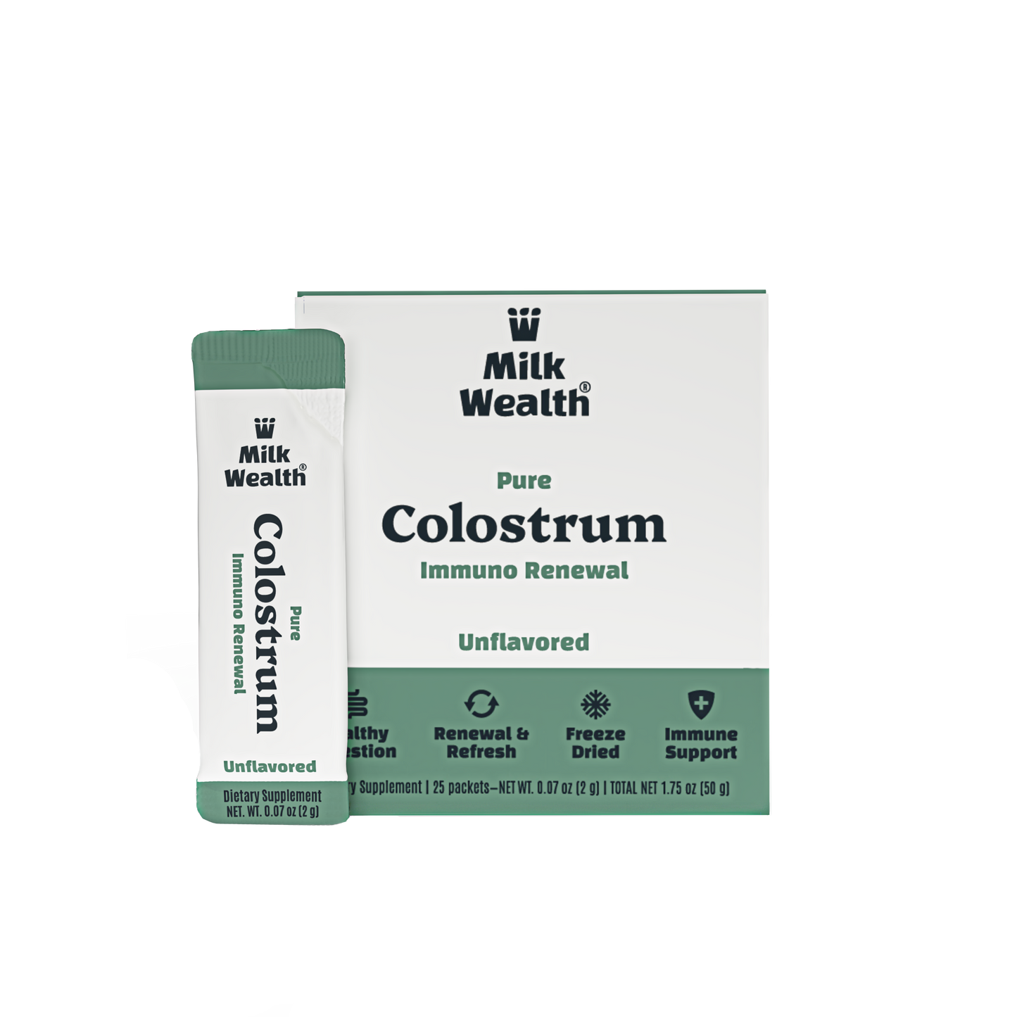 Milk Wealth® Premium Bovine Colostrum for Digestive and Immune Support