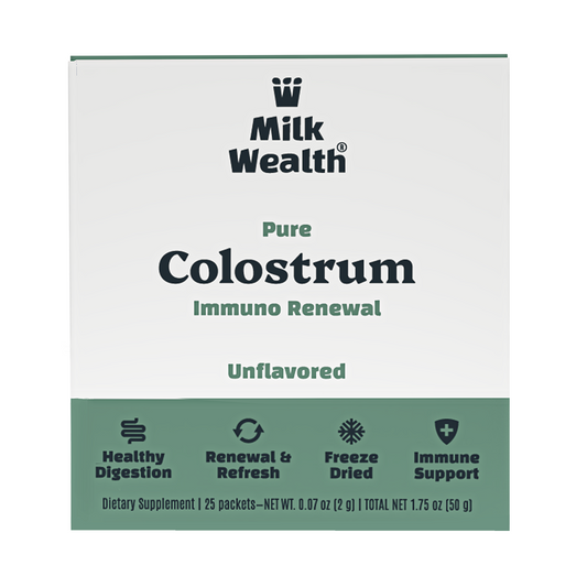 Milk Wealth® Premium Bovine Colostrum for Digestive and Immune Support