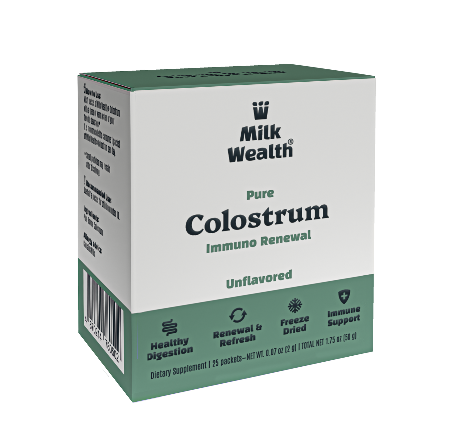 Milk Wealth® Premium Bovine Colostrum for Digestive and Immune Support